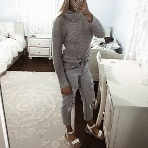 gray turtleneck